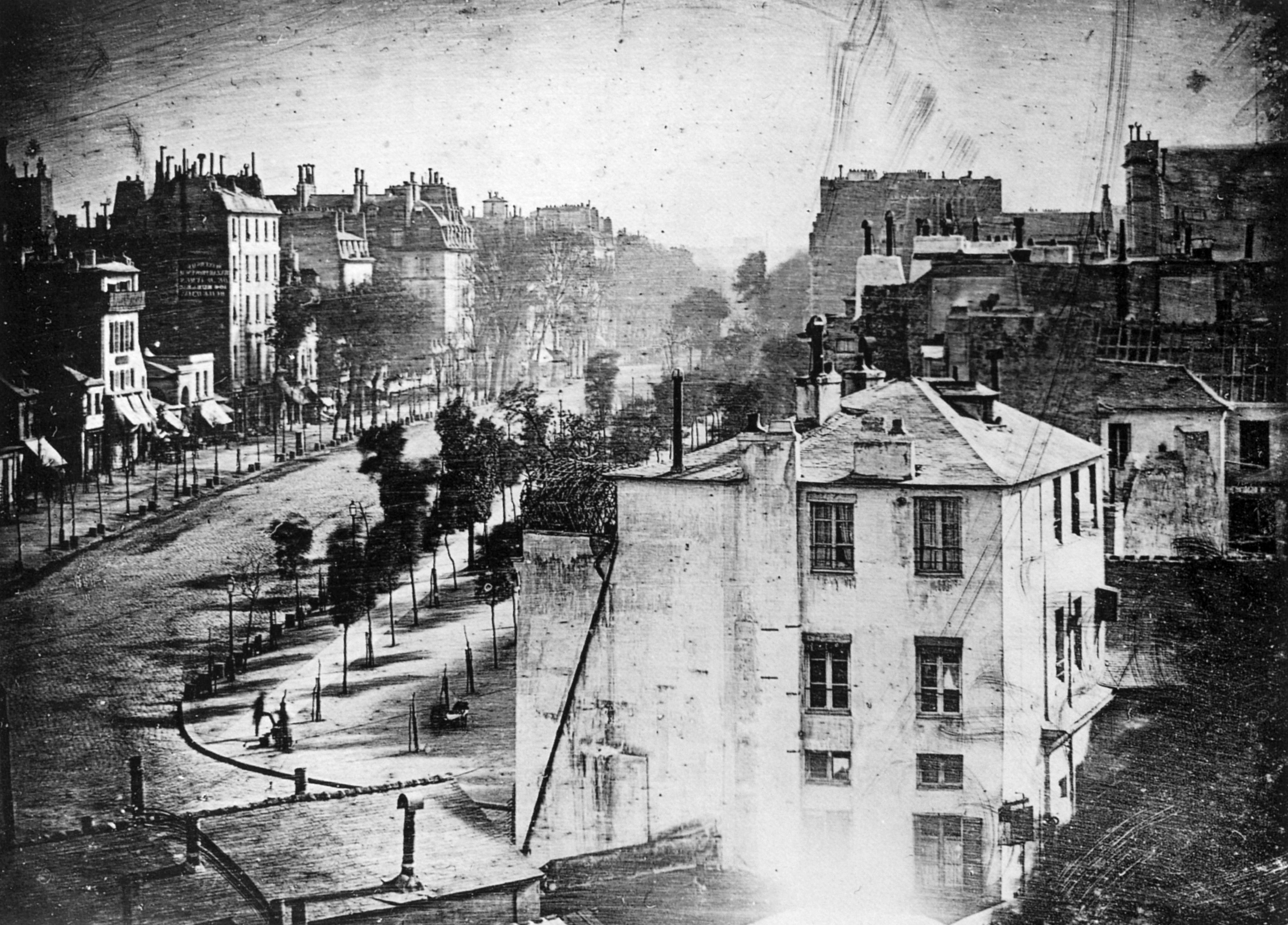 Boulevard du Temple, photograph taken by Louis Daguerre in Paris
