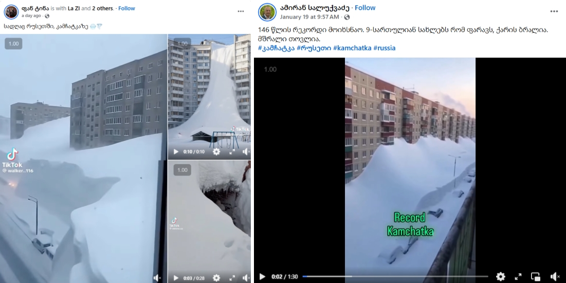 A resident shovels a passage through deep snow beside a building